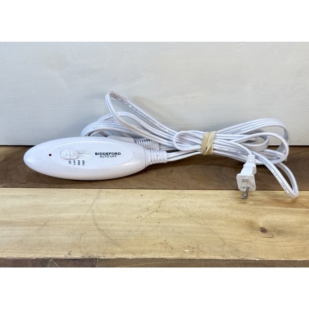BIDDEFORD electric Blanket Controller Model TC13W1 White Plug In Chord Replace